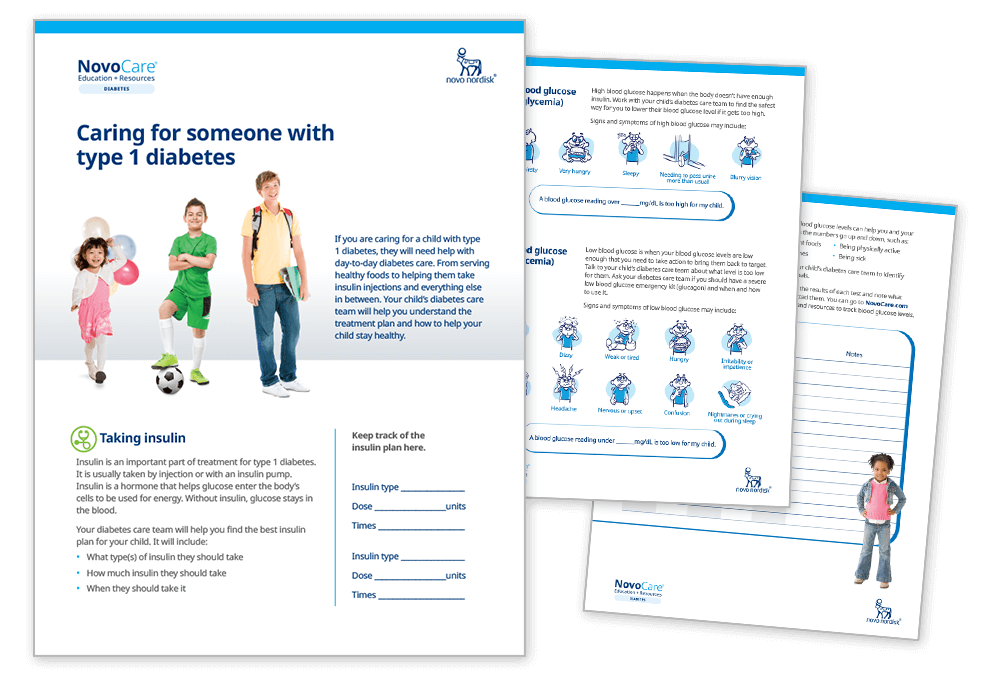Caring for someone with type 1 diabetes resources